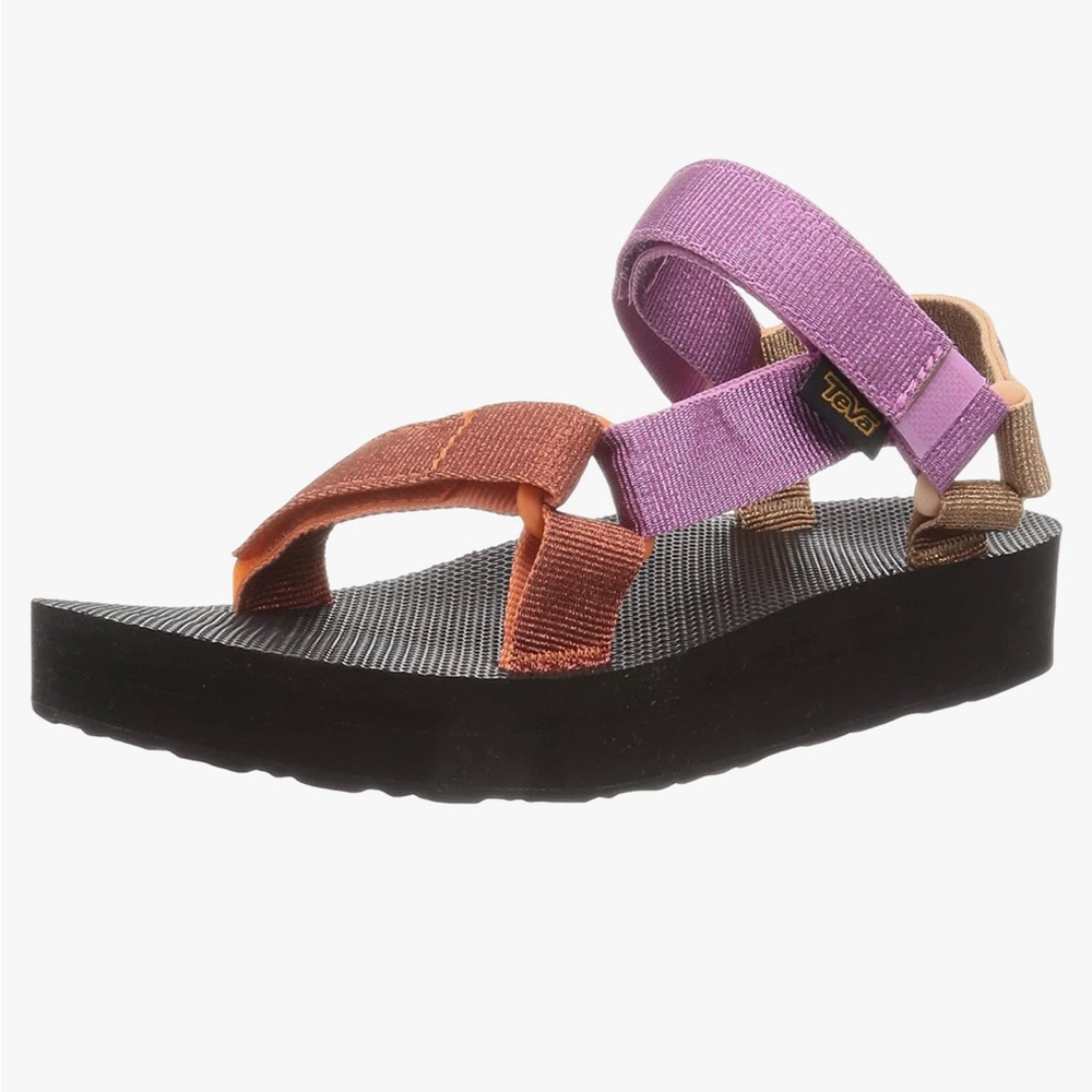 Teva women’s mid form universal geometric in metallic pink multi (worn 1x)